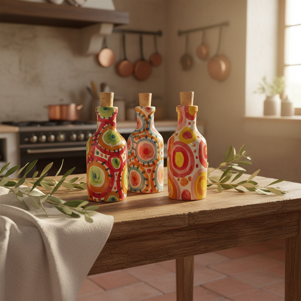 Bottiglia decorata per a mano per bomboniera