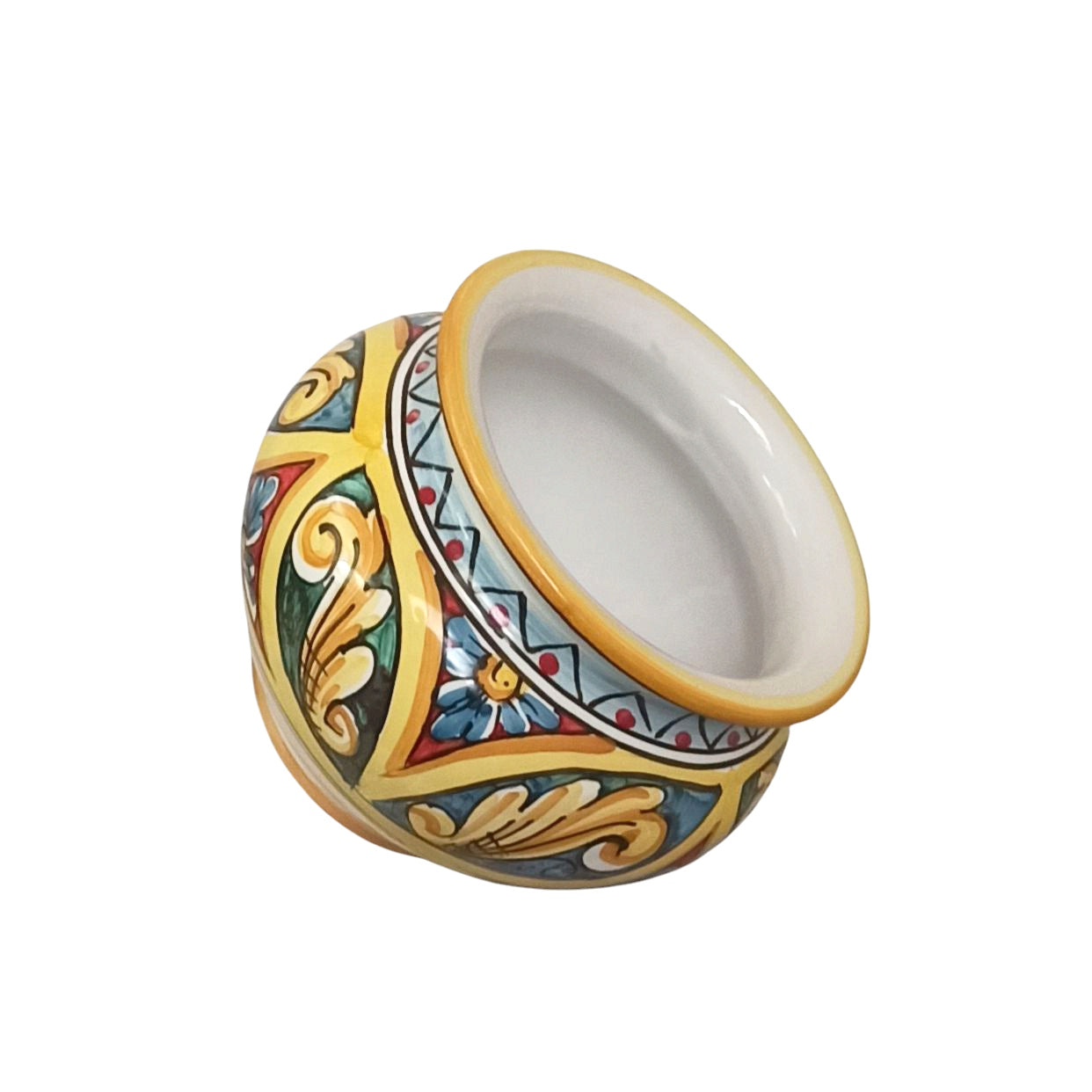 PORTA VASO SICILIANO DECORATO A MANO A CALTAGIRONE