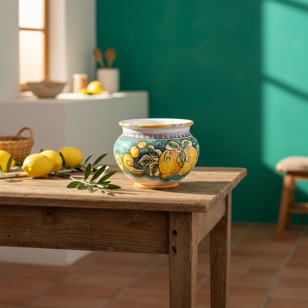 Cache-pot maiolica Siciliana