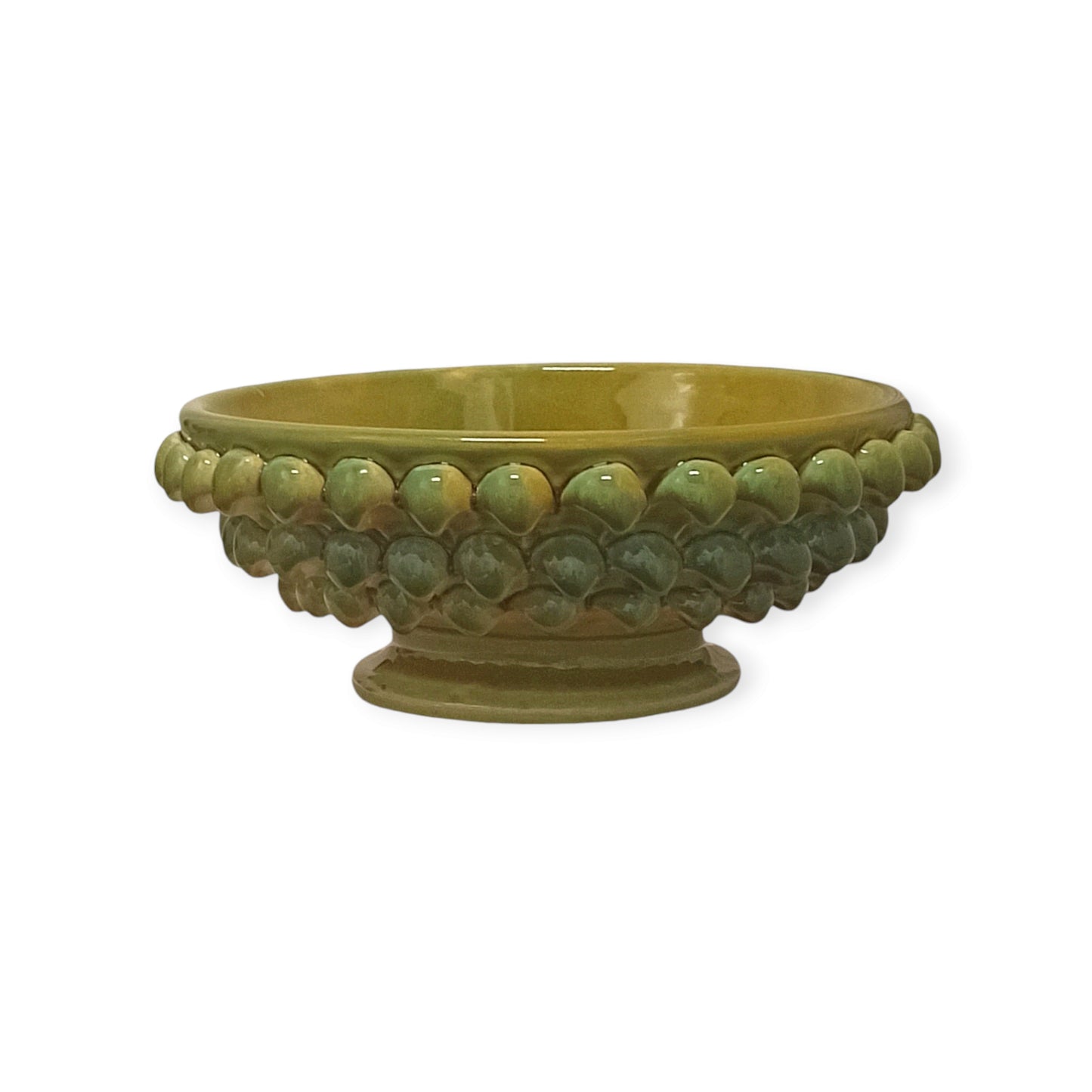 centrotavola pigna in ceramica siciliana