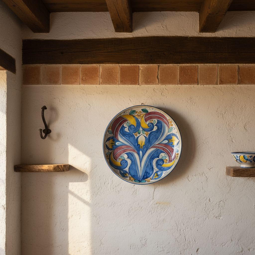Piatto decorativo in ceramica Siciliana