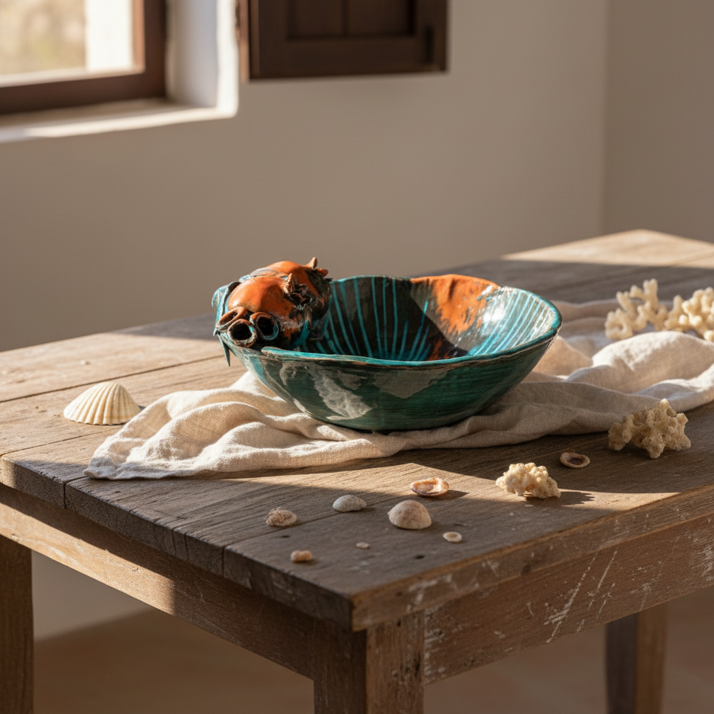 Porta cioccolatini maiolica di Sicilia