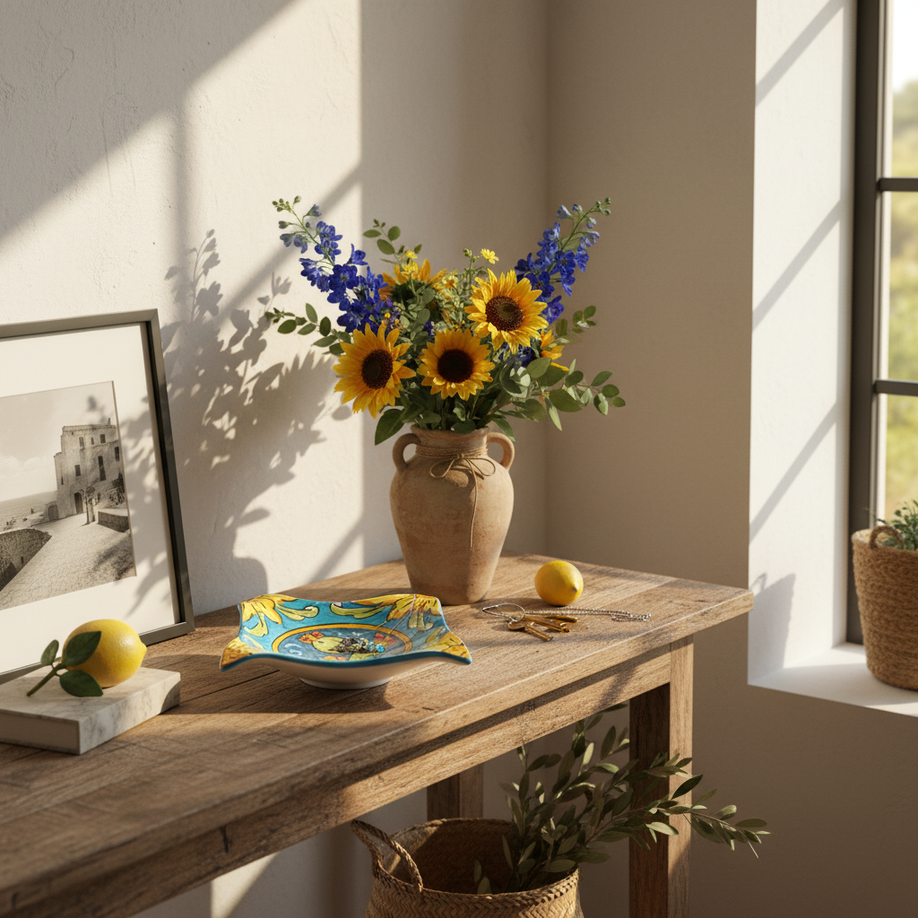 Porta caramelle maiolica bomboniera