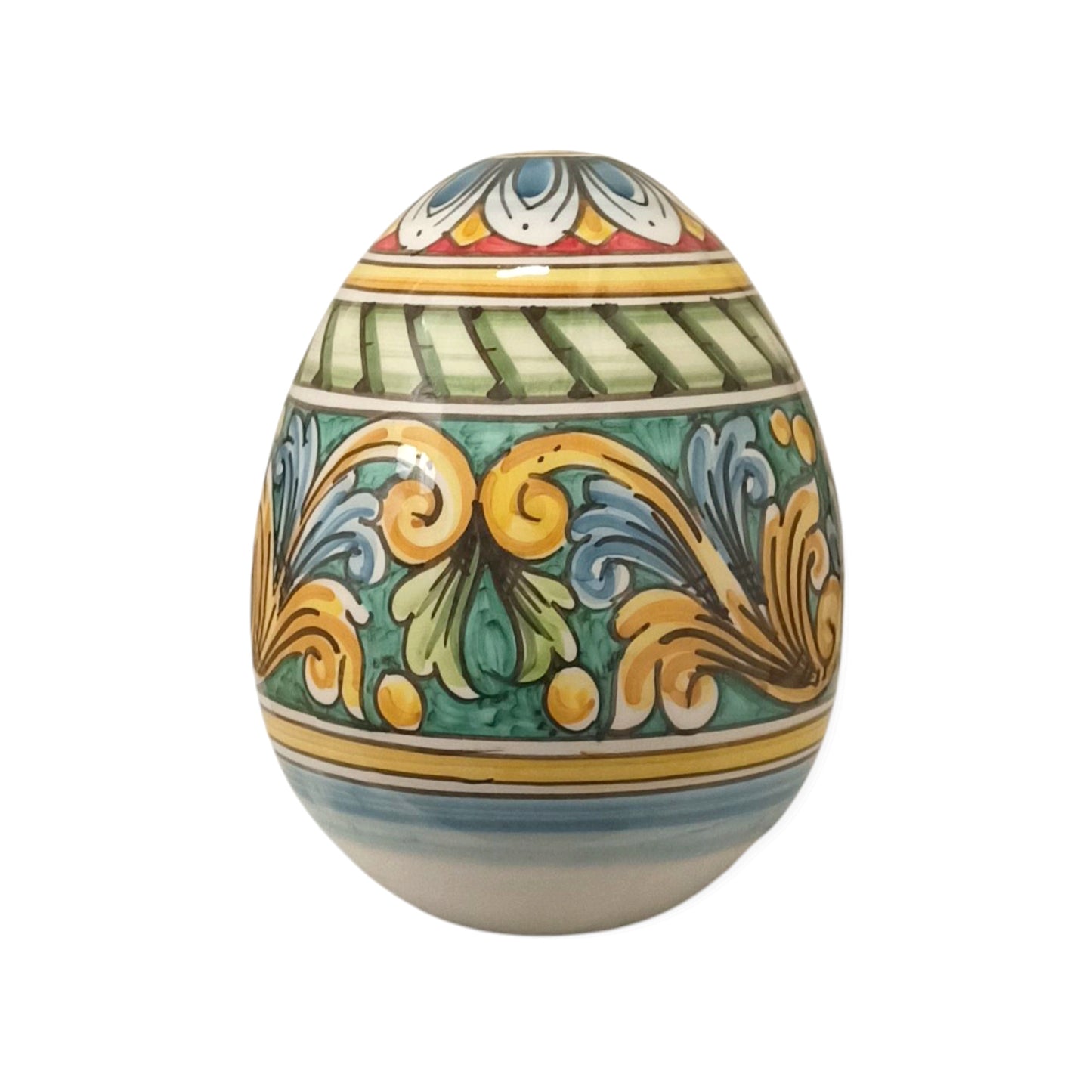 Uovo per Pasqua in Ceramica Siciliana Decorata a mano