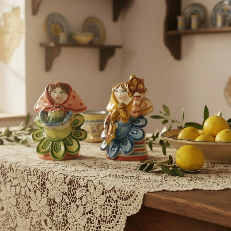 ballerina in ceramica di caltagirone