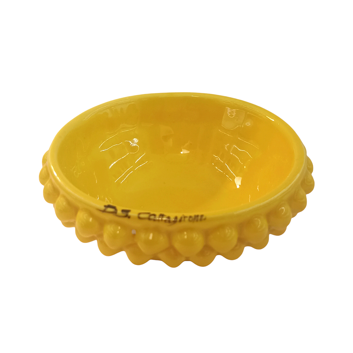 ceramica Siciliana Caltagirone ciotola pigna Gialla