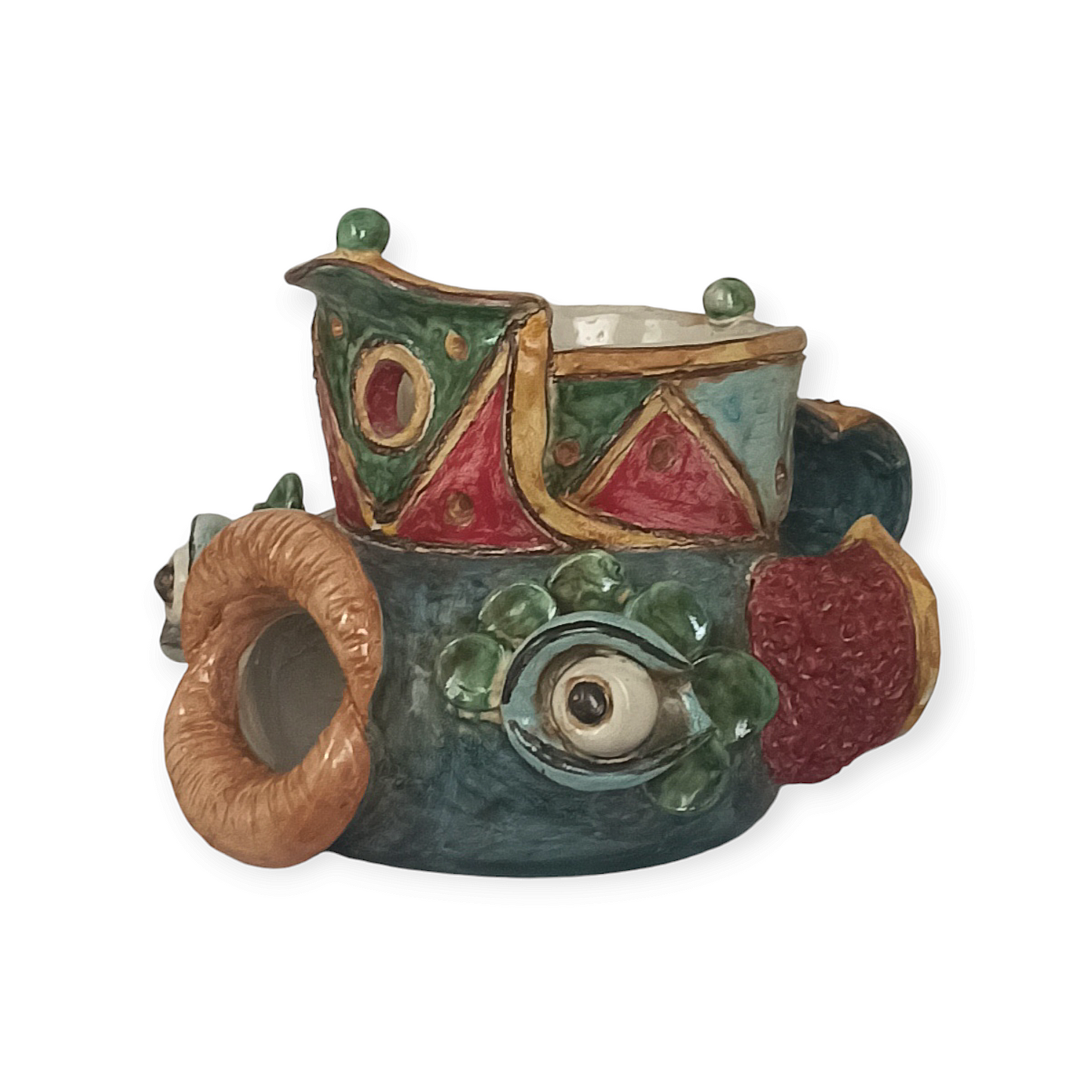 Ceramica siciliana caltagirone pesce in ceramica