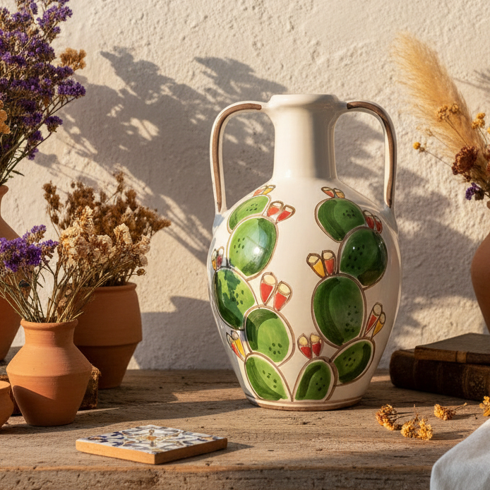 Sicilian Ceramic pitcher | Sicilian Majolica Jug | souvenirs