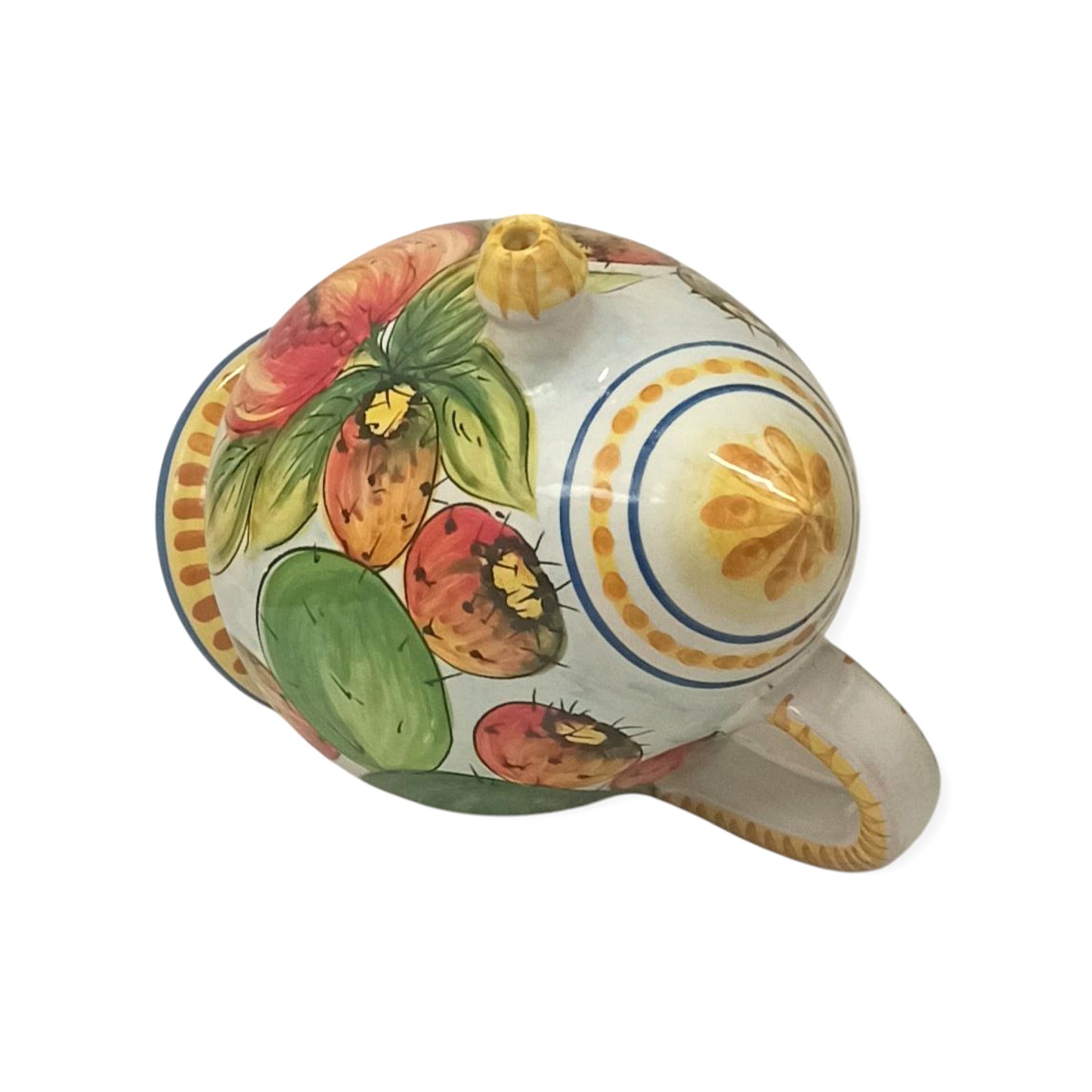 brocca per il vino in maiolica siciliana