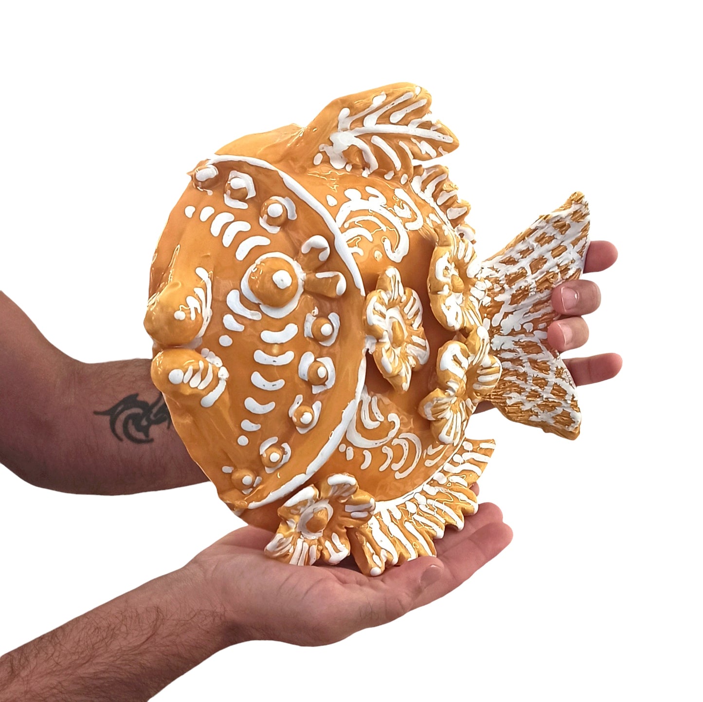 Pesce artistico in ceramica di Caltagirone fatto a mano