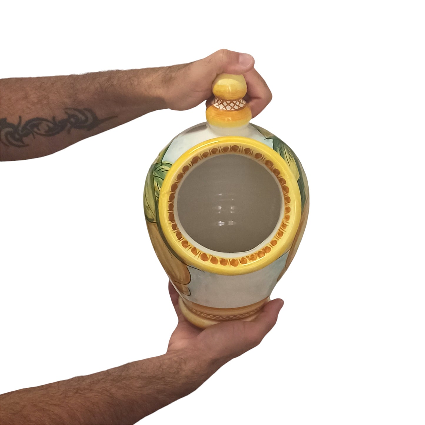 porta sale artigianale in ceramica siciliana