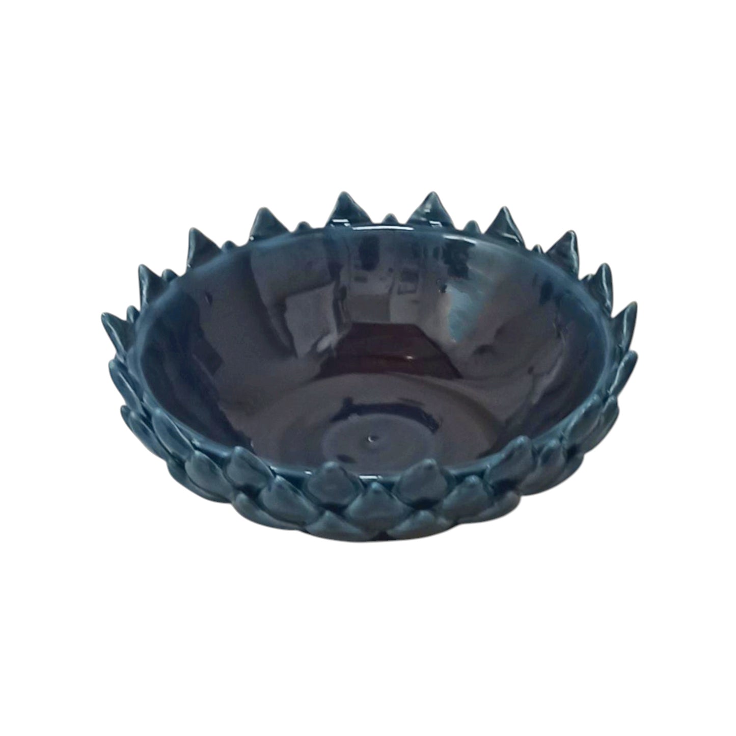 porta frutta pigna stilizzata blu