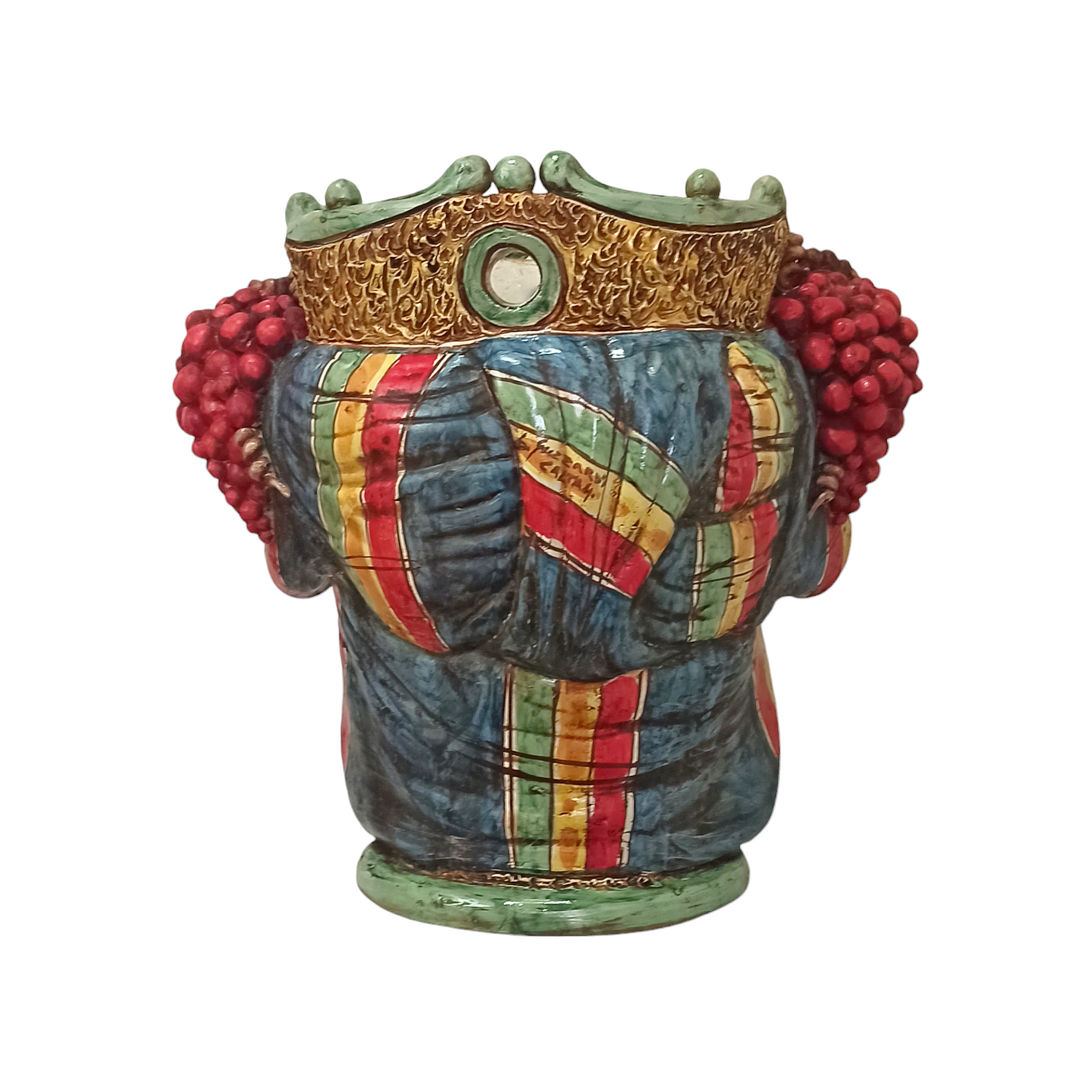 Teste di Moro h.42cm Artigianali in Ceramica Siciliana di Caltagirone