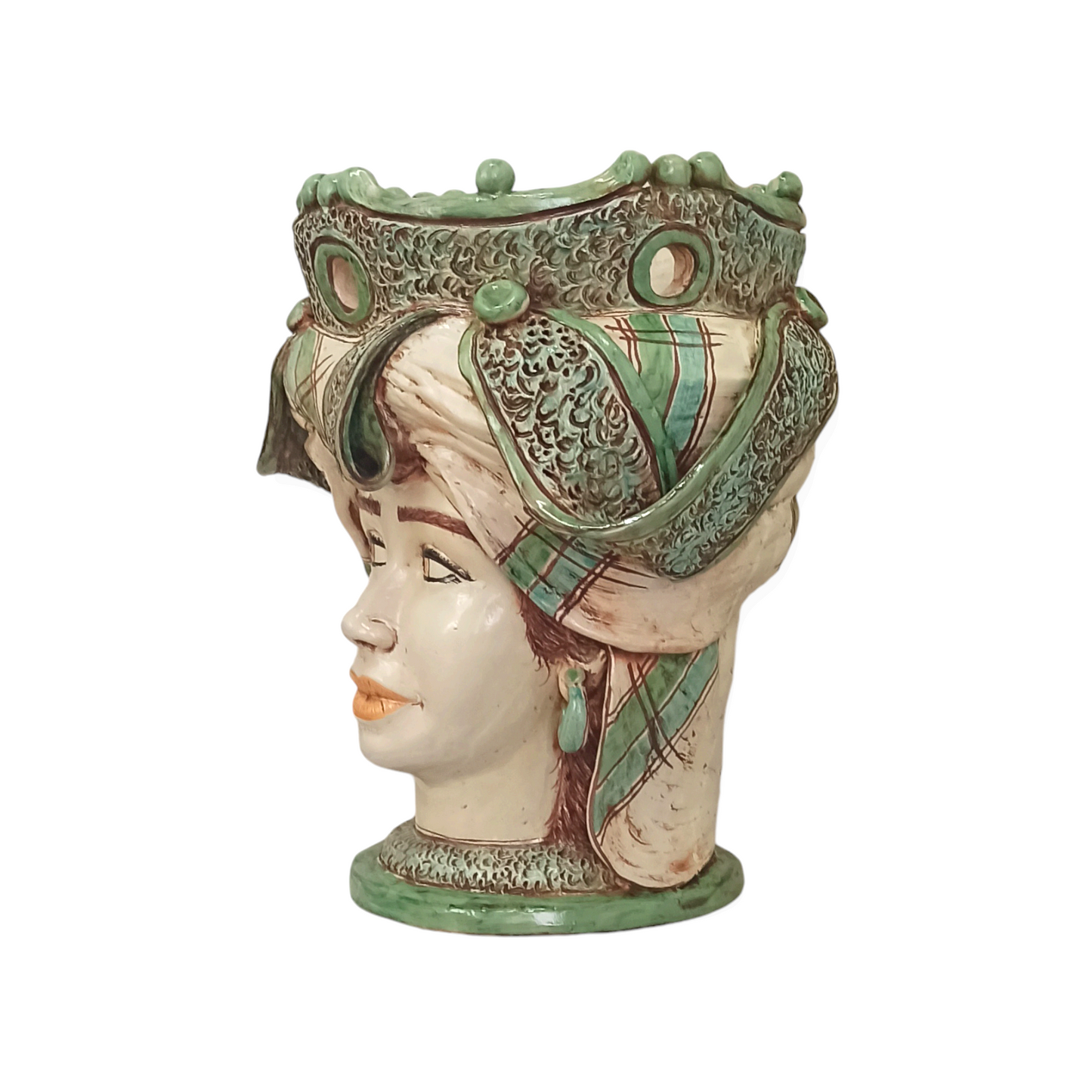 Ceramic Moor's head salvatore Guzzardi Caltagirone