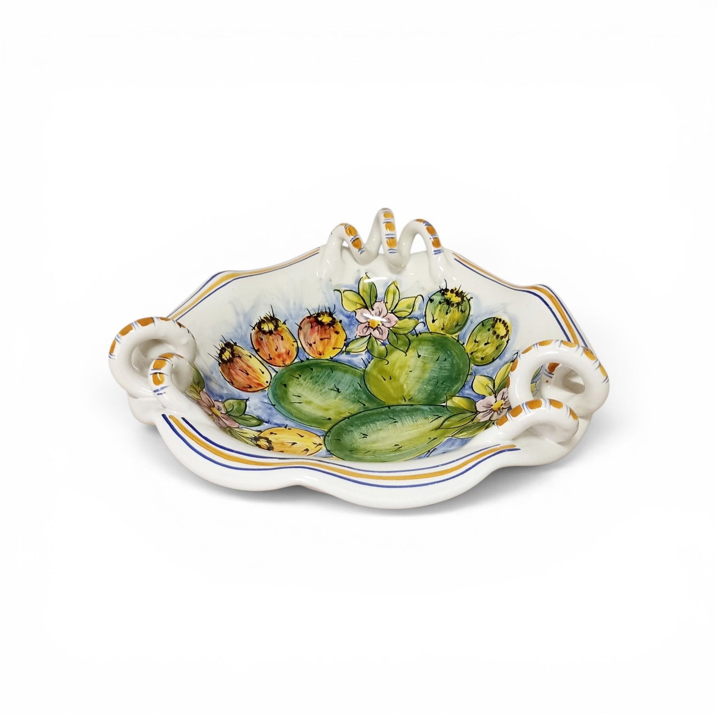 centrotavola artigianale in maiolica