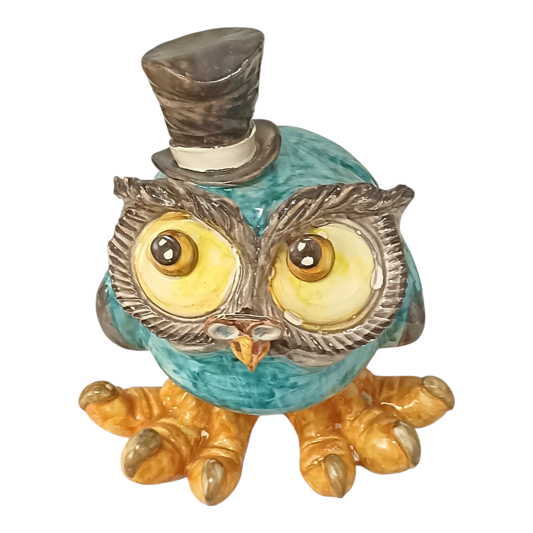 gufo in ceramica di caltagirone