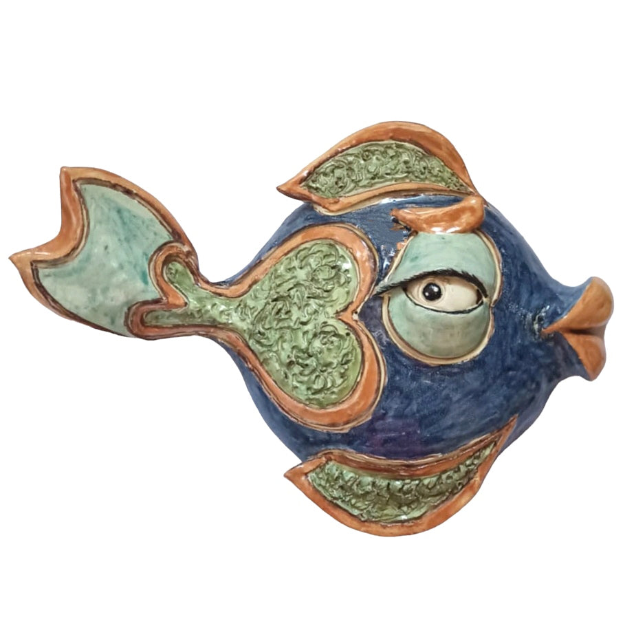 pesce ornamentale in ceramica siciliana di Caltagirone