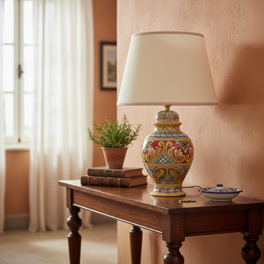 lampada siciliana maiolica made in sicily