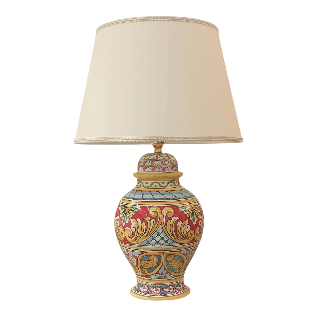lampada da tavolo in ceramica di Caltagirone