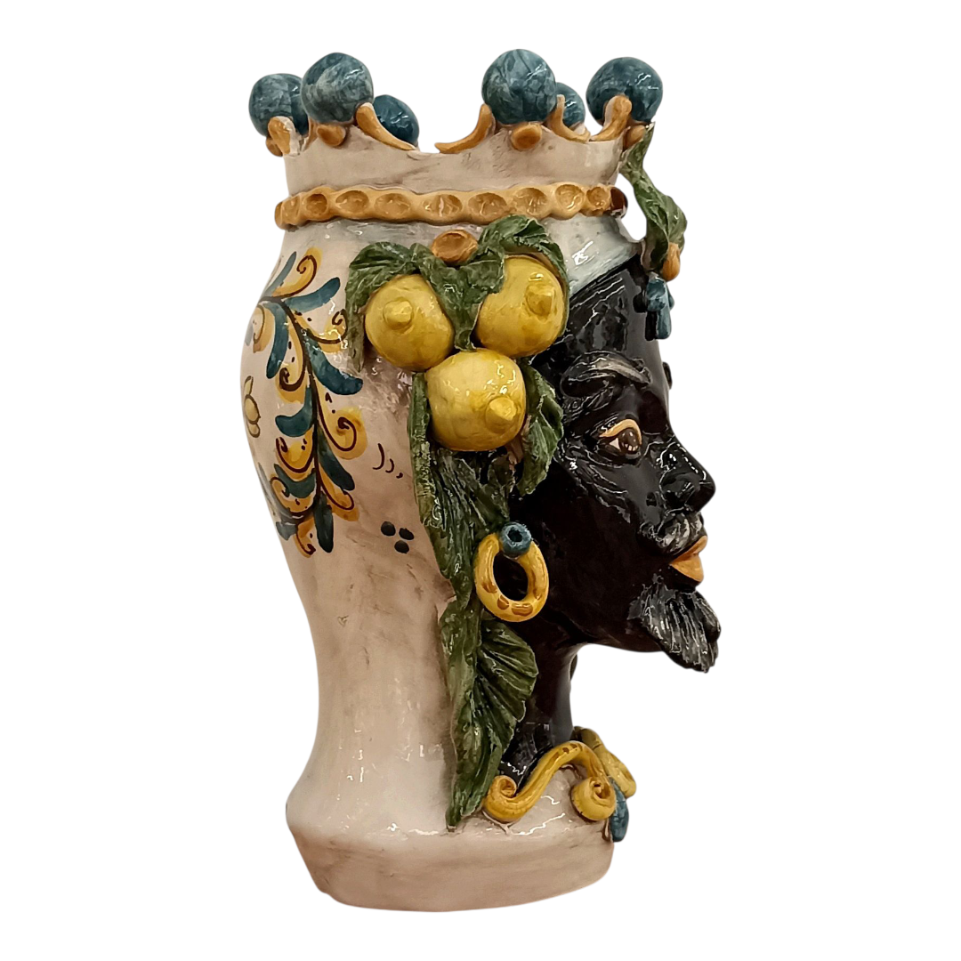 moro in maiolica di caltagirone con limoni