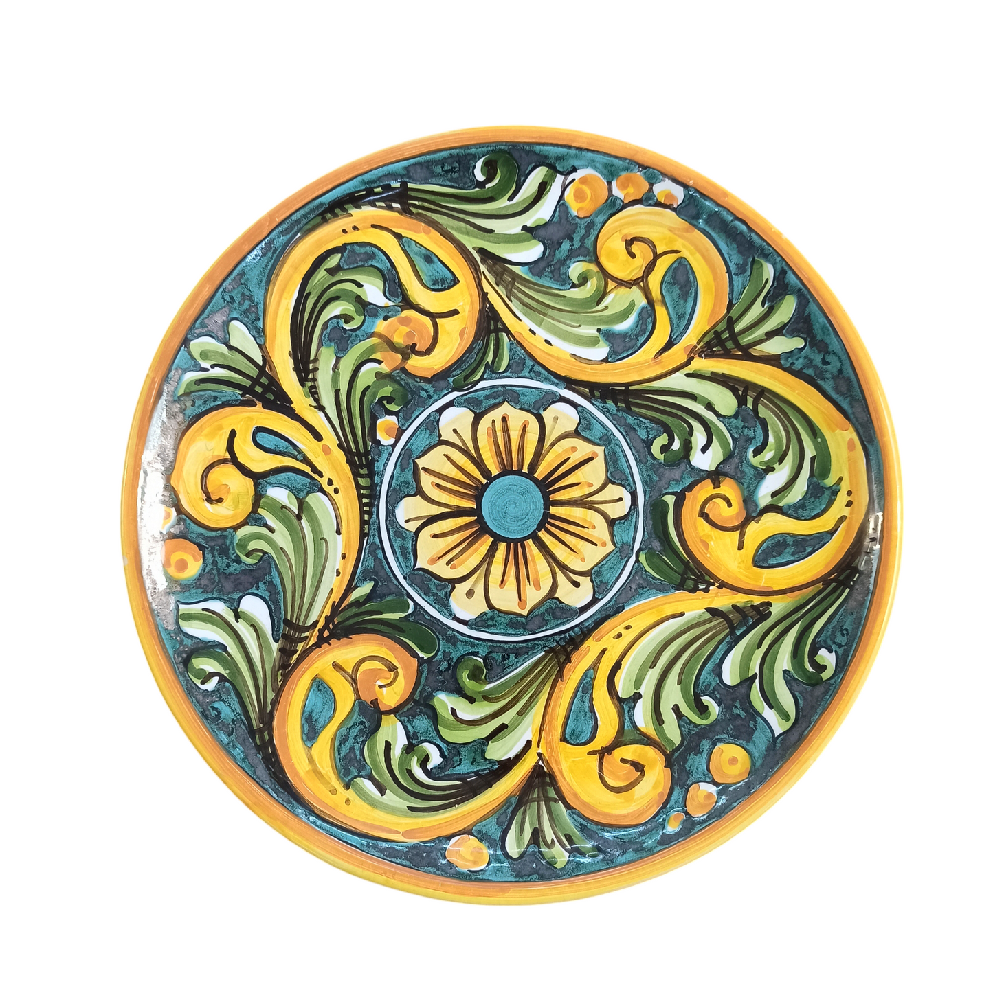 Piatto in Ceramica Siciliana di Caltagirone "ornato"