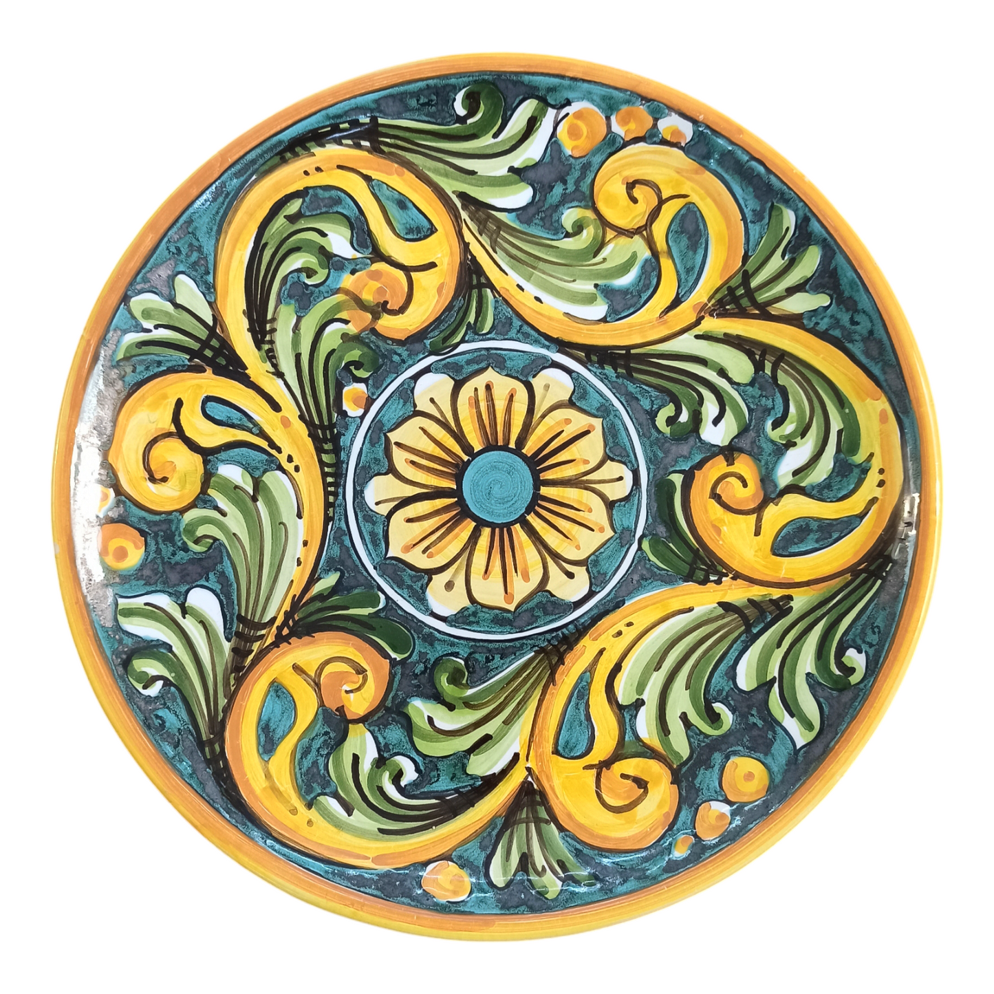 piatto decorato a mano ceramica caltagirone
