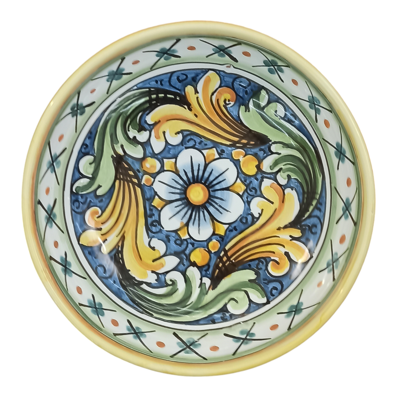 piatto in ceramica i Caltagirone decorata a mano