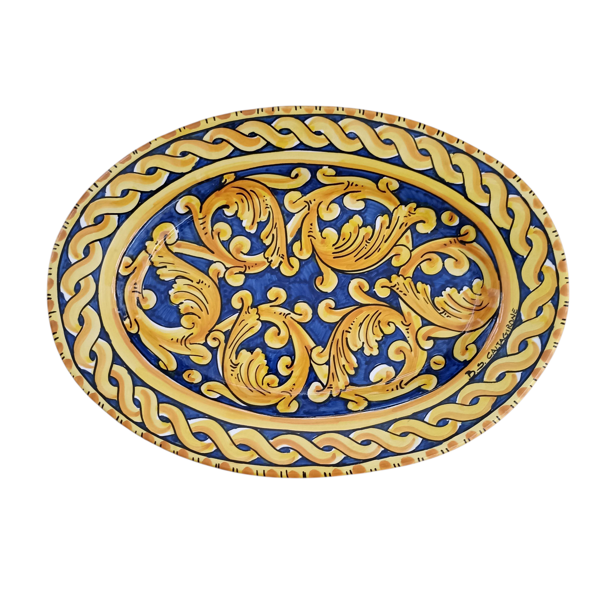 servizio di piatti in ceramica di caltagirone