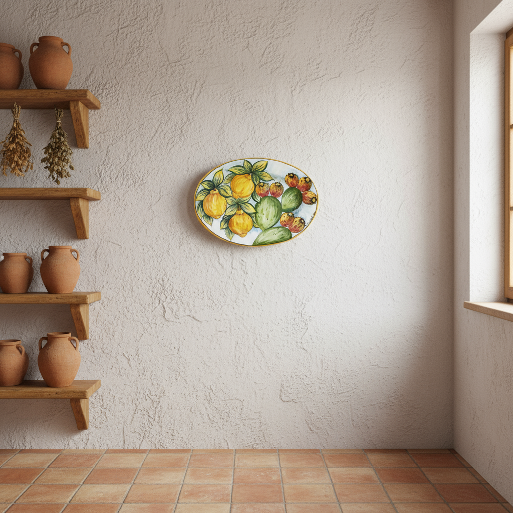 piatto da portata ovale in maiolica