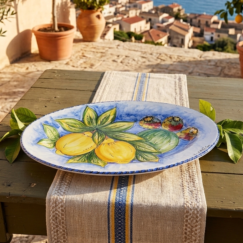vassoio ovale in ceramica