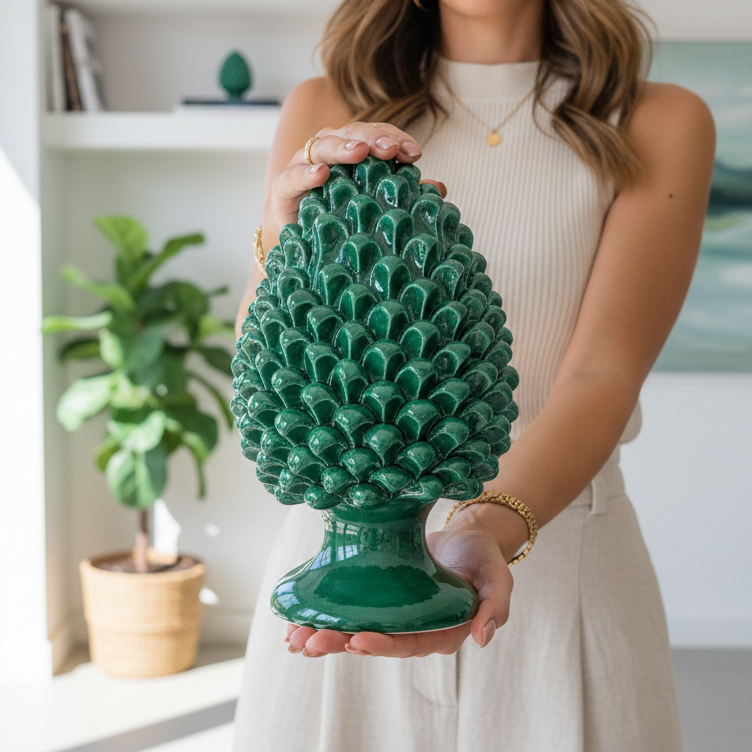 pigna siciliana in ceramica di caltagirone