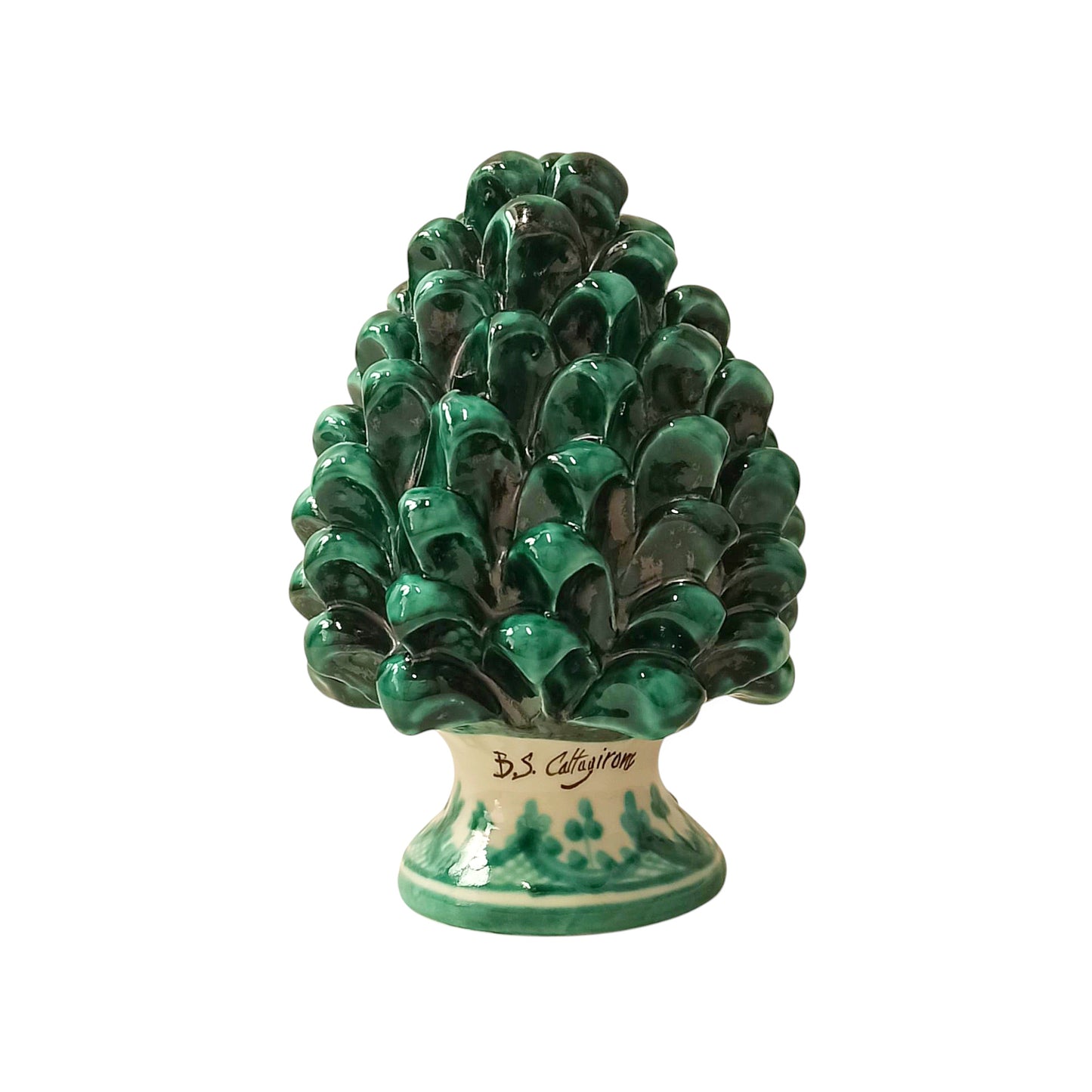 pigna ceramica caltagirone verde