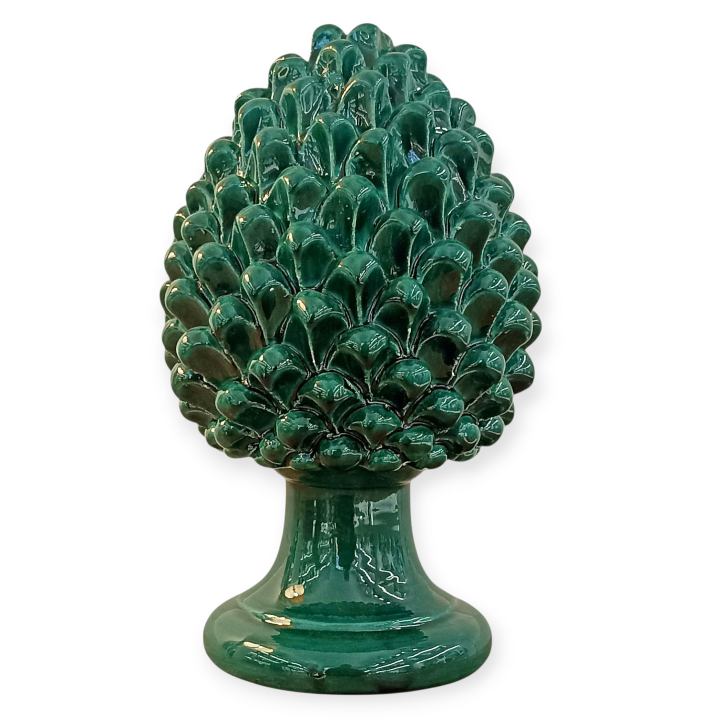 pigna verde in maiolica siciliana