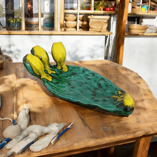 poggia cucchiaio in ceramica siciliana