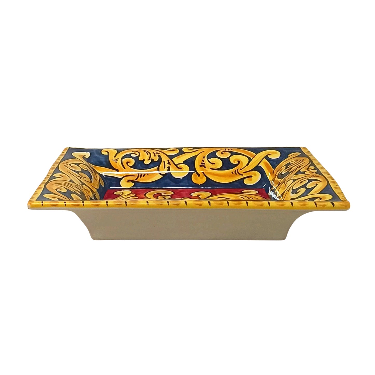 porta cioccolatini in ceramica siciliana di Caltagione barocco siciliano