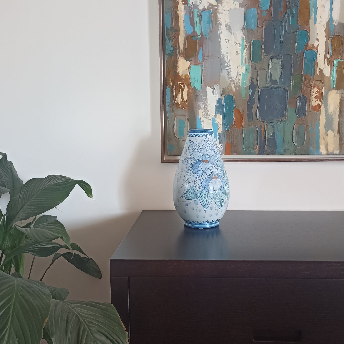 vaso decrato ceramica siciliana