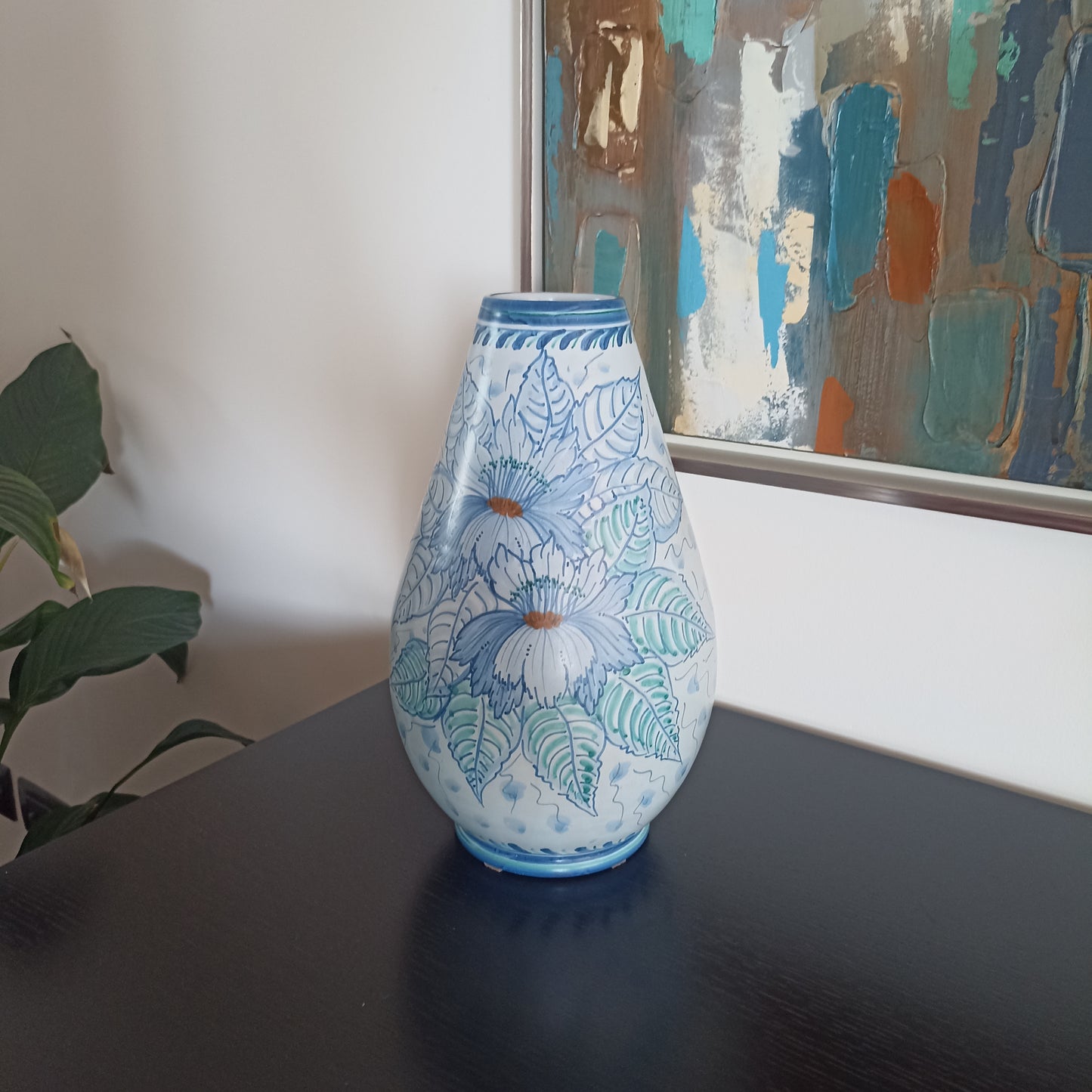 vaso decorato ceramica siciliana caltagirone