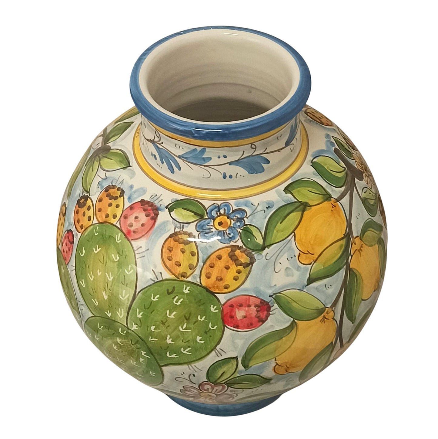 porta piante tondo ceramica siciliana