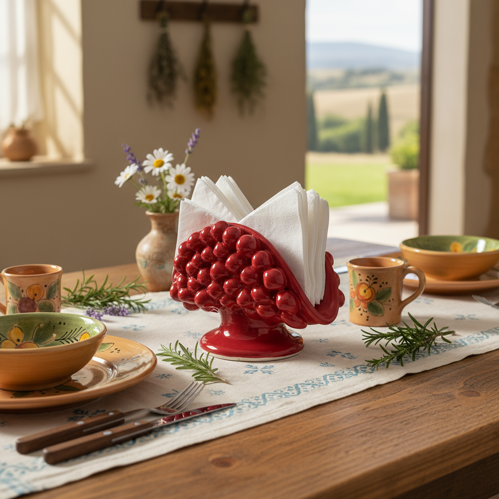 porta tovagliolini ceramica