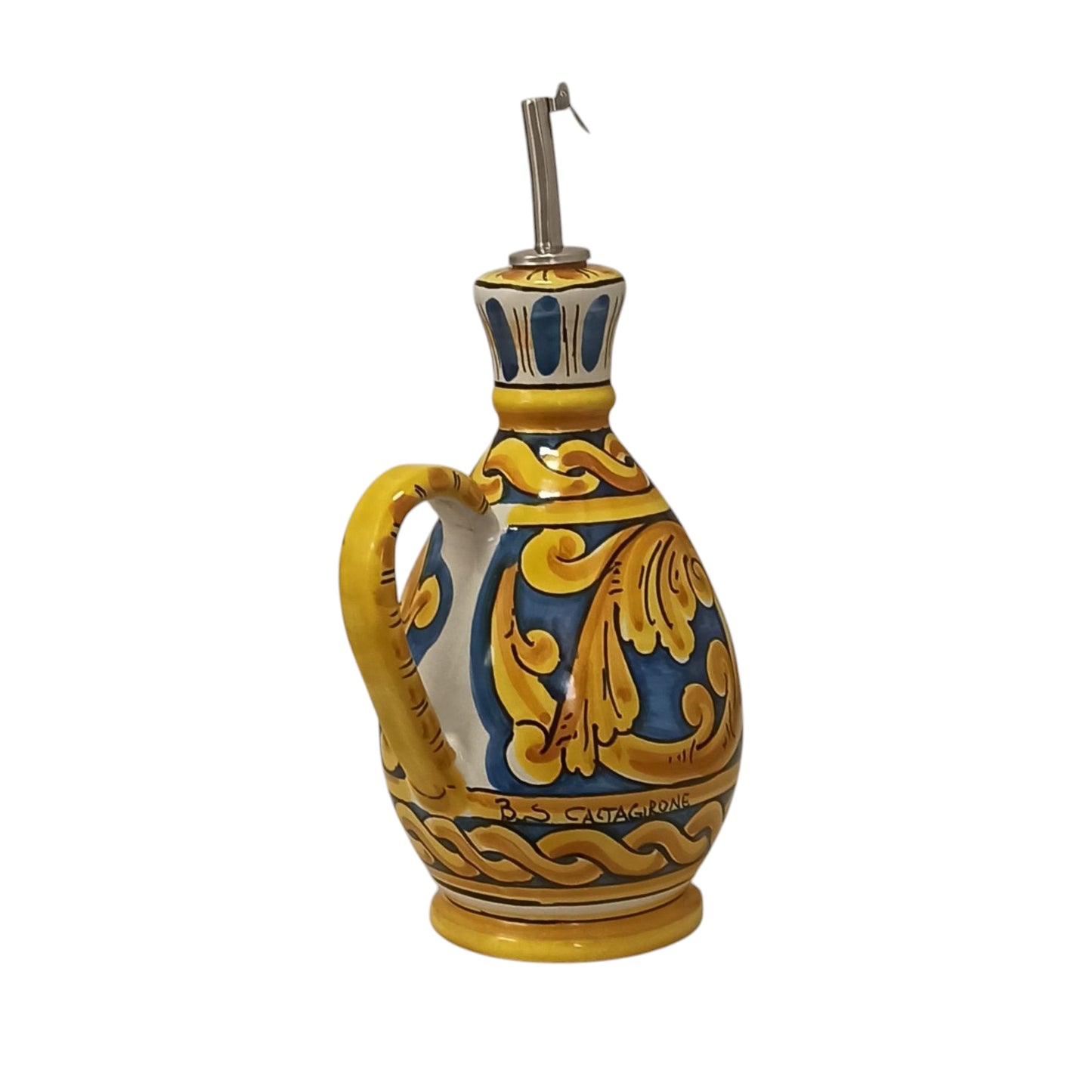 bottiglia in ceramica siciliana di Caltagirone