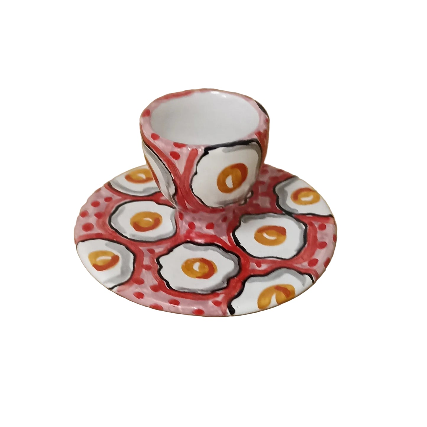 porta uovo in maiolica di Sicilia