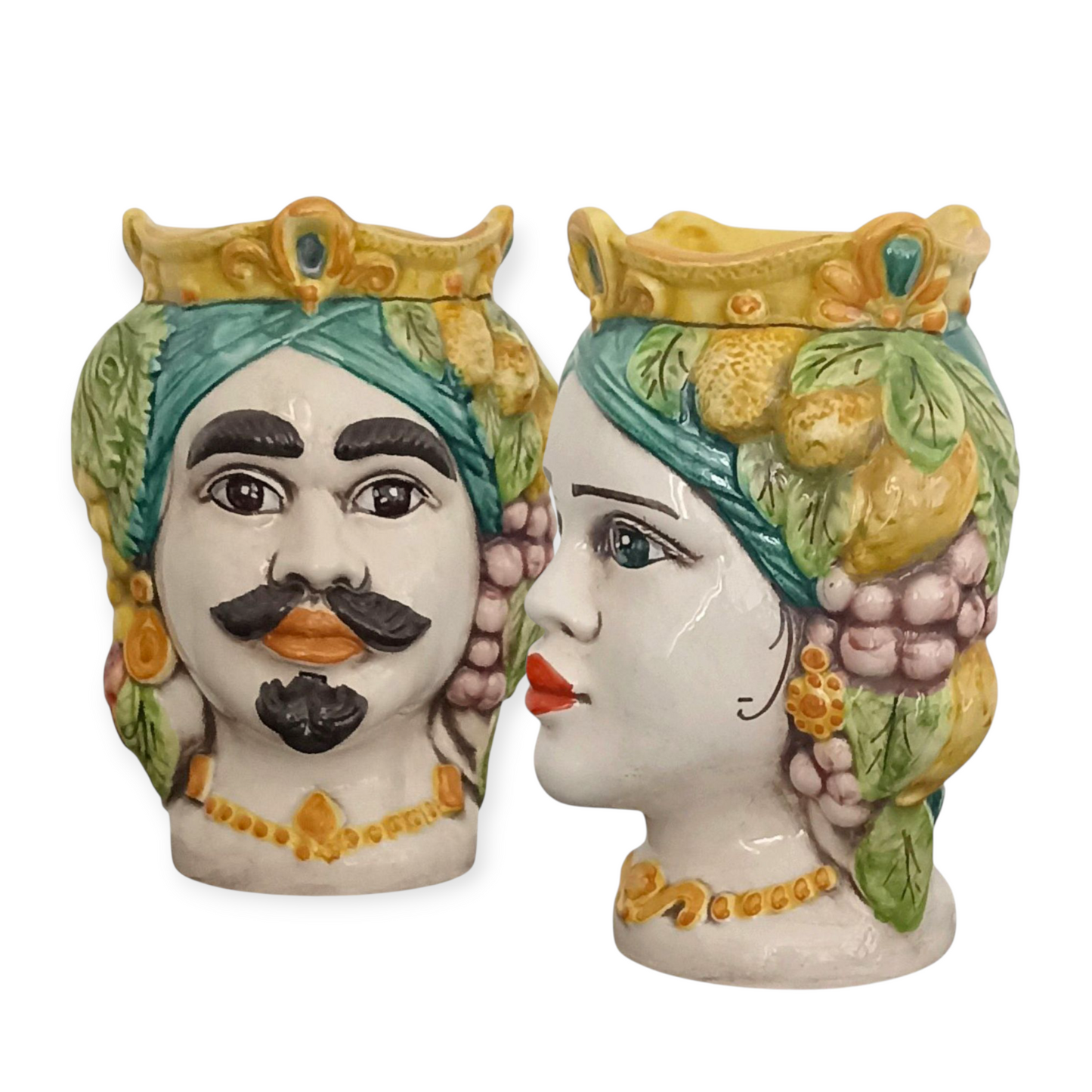 vaso testa di moro in maiolica