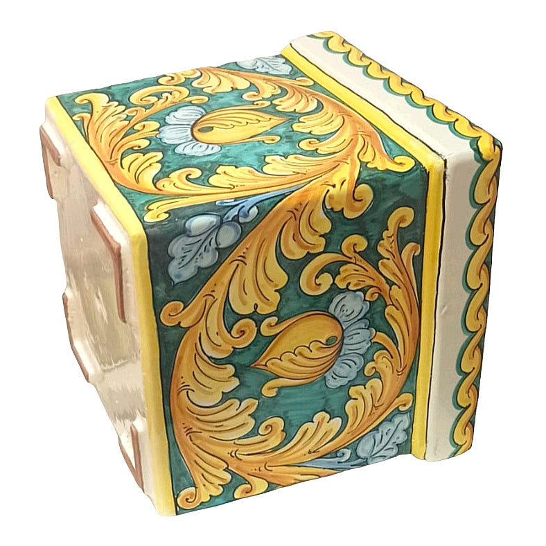 Porta vaso decorato ceramica fatto a mano