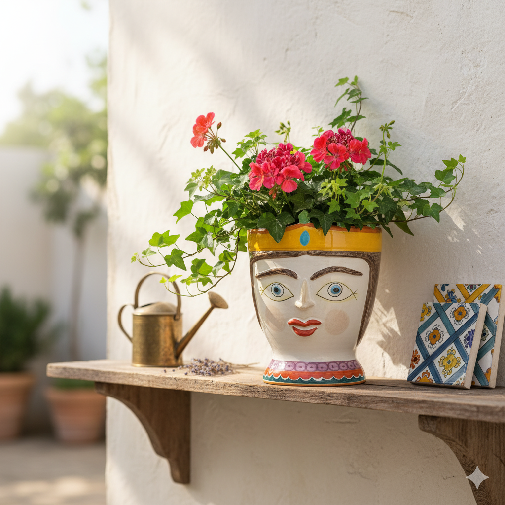 Sicilian Ceramic Head "Queen"
