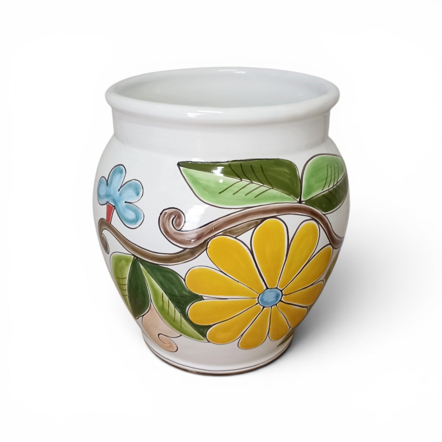 Decorated Plant Pot Sicilian Ceramics 30cm