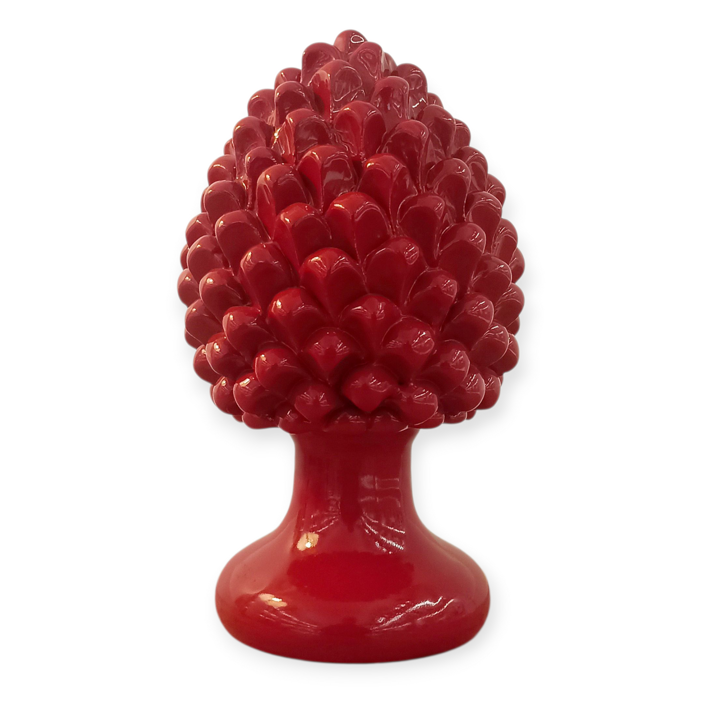 Red Sicilian Ceramic Pine Cone from Caltagirone - Various Sizes