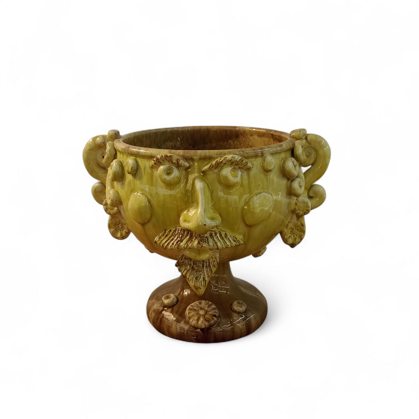 Vaso Portapiante in Ceramica Siciliana di Santo Stefano di Camastra