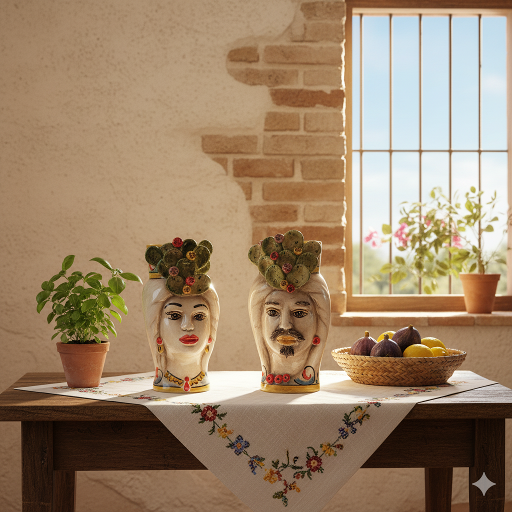 Moorish Heads Sicilian Ceramics from Caltagirone