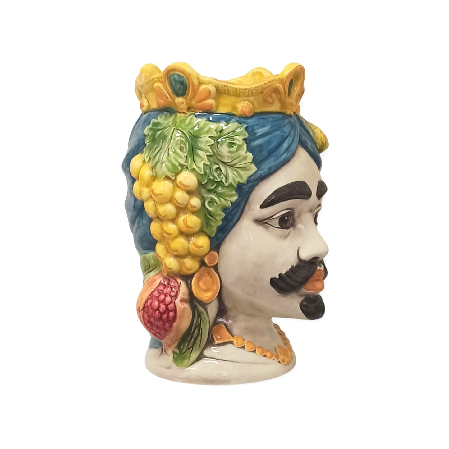 ceramic vase in sicilian majolica