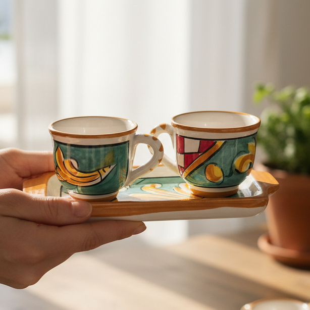 tazzine per il caffe decorate